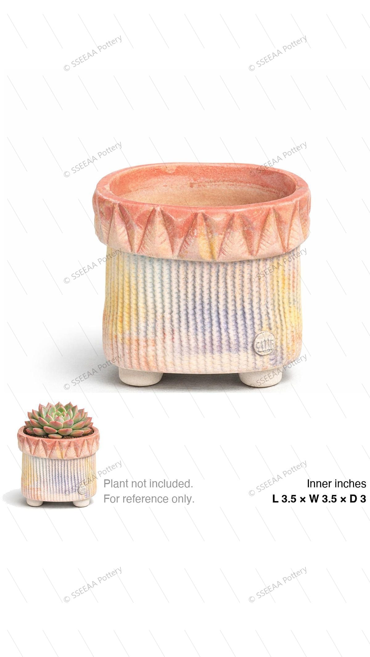pottery_202601_rainbow_7 · L3.5 W3.5 H3