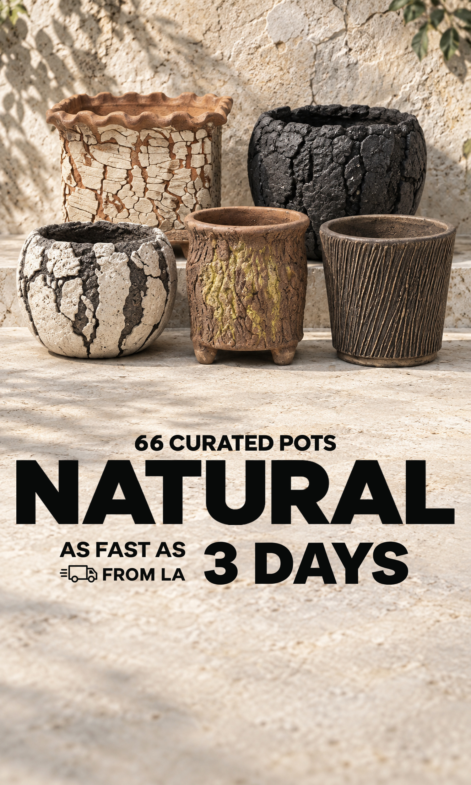 Natural handmade pot collection
